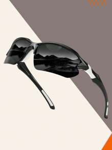 多副装环绕式方形运动骑行眼镜，男士户外驾驶、摩托车、跑步、沙滩配饰眼镜，夏季海滩度假、户外旅行必备 - 彩色 - 查看 6