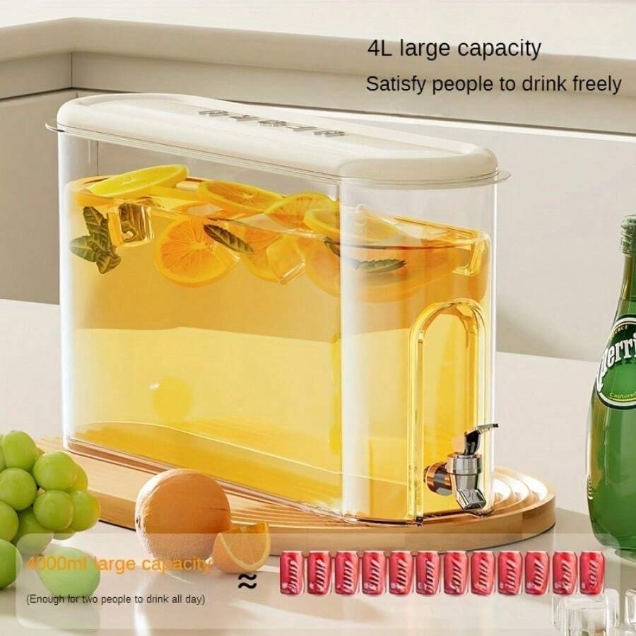 4.0l Refrigerator Glass Cold Water Pot Faucet Kitchen Bar Water