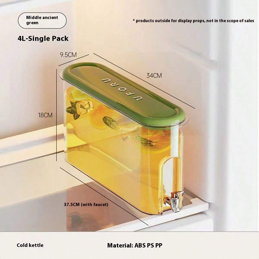 4.0l Refrigerator Glass Cold Water Pot Faucet Kitchen Bar Water