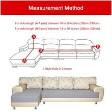 L Shape Sofa Cover 2 Piece Thick Velvet Stretch Plush Elastic Couch Slipcovers 3 + 3 Seaters Chaise Sectional Couch L-Shaped Sofa Furniture Protector For Living Room - 薄荷綠 - 查看 2