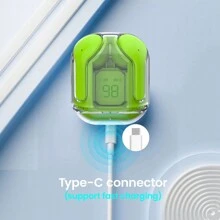 入耳式无线耳塞，适用于游戏/运动/户外/休闲/睡眠，LED 数字显示，适合长跑和户外活动 - 綠色 - 查看 5