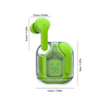 入耳式无线耳塞，适用于游戏/运动/户外/休闲/睡眠，LED 数字显示，适合长跑和户外活动 - 綠色 - 查看 6