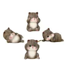 1 pieza Adorno de gato lindo, artesanía decorativa para el hogar, se puede utilizar como regalo para fiestas - Multicolor - Ver 5