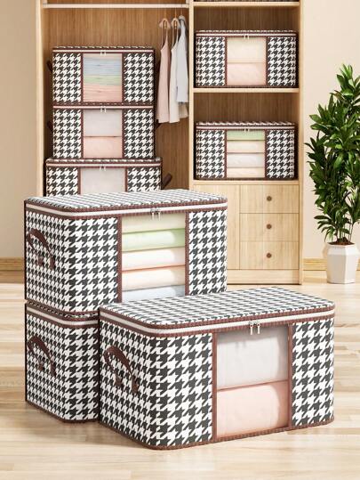 1/2/4 Stücke Große Kapazität Stoff Aufbewahrungstaschen mit Griffen, faltbare Decken Aufbewahrungstasche, Reißverschluss Kleiderschrank Organizer für Kleidung, Bettwäsche, Spielsachen, usw.