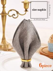 1/6pcs Linen Napkins, Soft & Smooth Linen Napkins, Can Be Folded Into Crown, Opera Fan, Triangle, Rose, French Pleats, Wine Glass Ear Shapes, Suitable For Room Decor, Dining Table Decor, Home Decor, Suitable For Festivals, Parties, Birthdays, Weddings And Dinners