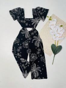 Girls' Jumpsuit Blogger Clothes Luxury Girls - màu đen - Xem 1