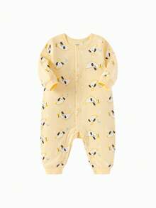 Balabala 婴儿连体衣，新生儿爬行服，可爱又迷人 - 黃色 - 查看 1
