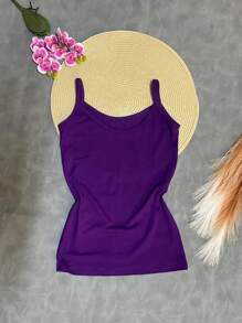 Tank Top For Children's Girls - 紫色 - 查看 1