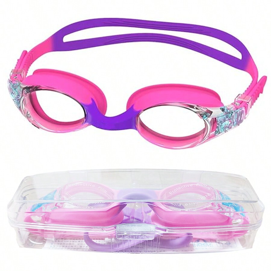 1pc Comfortable Swimming Goggles For Boys/Girls, Frame Waterproof Anti