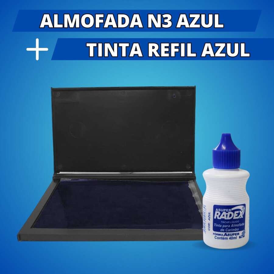 High Yield Refillable Ink And Stamp Pad - Choose Your Kit - Cushion P + Blue Ink - View 1