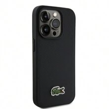 Lacoste Funda con Logo Bordado para iPhone 15 Pro Max en Color Negro - Negro - Ver 4
