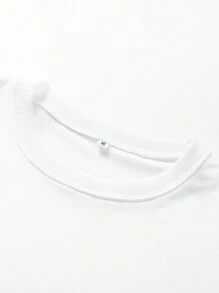 2pcs Fall Men's Sweatshirt And Sweatpants Set, White Long Sleeve Crewneck Casual Top, Knitted Elastic Waist Drawstring Black Joggers, Letter Graphic Printed, Cozy Outfits