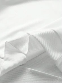 2pcs Fall Men's Sweatshirt And Sweatpants Set, White Long Sleeve Crewneck Casual Top, Knitted Elastic Waist Drawstring Black Joggers, Letter Graphic Printed, Cozy Outfits