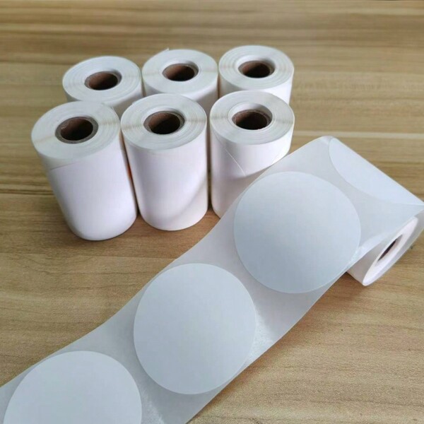 1 Roll Of 50mm Round Labels, JADENS Multi-Purpose Round Self-Adhesive Labels 1.96in X 1.96in (50x50mm), 100 Labels/Roll; White Labels, Suitable For M110/M120/M220/M200/P50/DP23S And Other Label Printers Back To School