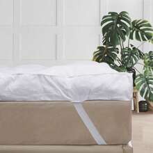 Mattress Topper Big Double 10cm Thick White, 137 X 190cm Memory Foam Mattress Cover, Soft & Fluffy Quilted Double Mattress Topper - Hypoallergenic Mattress Toppers With Elastic Straps - 137*190厘米 - 查看 9