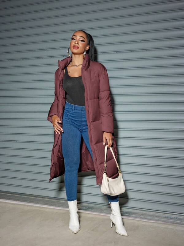 Jaqueta corta-vento feminina de comprimento médio primavera outono