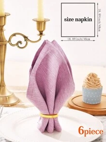 1/6pcs Linen Napkins, Soft & Smooth Linen Napkins, Can Be Folded Into Crown, Opera Fan, Triangle, Rose, French Pleats, Wine Glass Ear Shapes, Suitable For Room Decor, Dining Table Decor, Home Decor, Suitable For Festivals, Parties, Birthdays, Weddings And Dinners