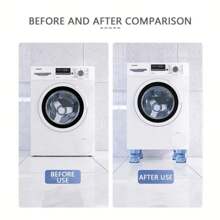 4pcs Adjustable Refrigerator, Washing Machine Anti-Slip Leveling Feet Pads, Anti-Vibration Mat, Riser Stand
