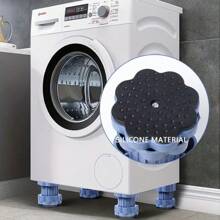 4pcs Adjustable Refrigerator, Washing Machine Anti-Slip Leveling Feet Pads, Anti-Vibration Mat, Riser Stand