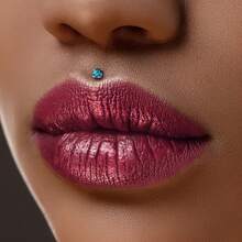 ADYJELY 1/5pcs Stainless Steel Hypoallergenic Inlaid Transparent CZ Lip Nails Nose Rings Studs 16G Internally Threaded Labret Medusa Lip Studs Conch Tragus Earrings Studs Red Pink Blue Black 3mm 4mm 5mm Piercing Jewelry Decoration For Women And Men