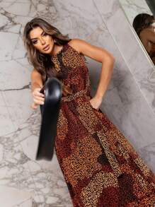 Long Trapeze Dress - Nhiều màu - Xem 4