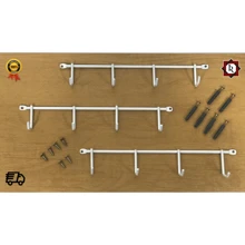 Broom And Squeegee Holder Kit With 3 Units Wall Mount With Hooks Ideal For Kitchen Bathroom And Racks - trắng - Xem 4