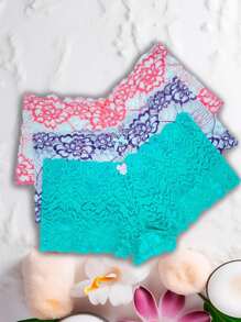 Cacheteros de Encaje con Motivo Variado- Pack de 6 - Multicolor - Ver 2