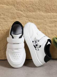 1 Pair Unisex Casual Sneakers, Comfortable Non-Slip Breathable Flat Shoes With Panda Decoration, Suitable For All Seasons