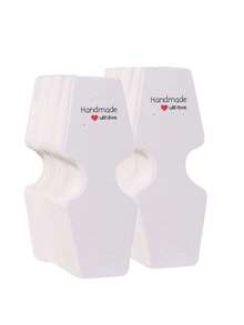 25/50/100pcs Necklace Scrunchies Storage Display Cards, White Gift Packaging Tags - White - View 9