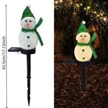 1/2 件圣诞雪人太阳能地桩灯户外花园防水圣诞节氛围庭院灯适用于家庭庭院小路草坪景观通道花园庭院圣诞装饰(红色/黄色/蓝色/粉色/绿色雪人),圣诞装饰户外圣诞灯卧室装饰家居装饰派对装饰节日圣诞礼物感恩节圣诞树装饰饰品 - 暖白色 - 查看 9