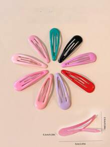 40 szt. (1,97 cala, 5 cm) śliczne spinki zatrzaskowe, błyszczące wielokolorowe spinki do włosów, odpowiednie do cienkich włosów, codzienne akcesoria