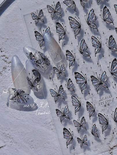 Beautizon Nailartlab 1张蝴蝶美甲贴纸，DIY Y2K风格秋季美甲装饰