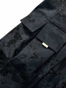 1 件男士春夏户外迷彩印花工装裤，多口袋徒步裤适合海滩度假、日常通勤、跑步、健身训练、宽松休闲运动裤，及踝长，秋季