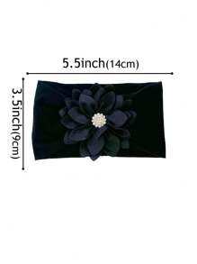 3 件/套 婴儿糖果色 3.5 英寸花朵蝴蝶结头带 适合幼儿 弹性好 柔软宽尼龙头带 适合婴儿 - 頭帶 - 查看 2