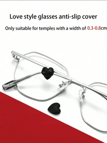 6 sztuk okularów w kształcie serca, antypoślizgowe nakładki na okulary, miękkie silikonowe antypoślizgowe nakładki na nogi okularów z haczykami na uszy, akcesoria do mocowania nóg oczu, gadżety zapobiegające upadkom, odpowiednie do szerokości nóżek okularów 3-8 mm, dla mężczyzn, kobiet, przyjaciół, par i rodziny, pasek, okulary