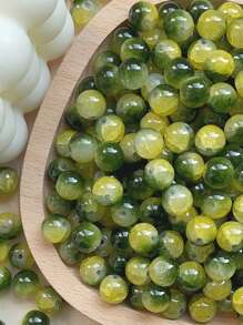 30pcs 10mm Jade Glass Beads For DIY Bracelet Jewelry Making, Clothing Decoration