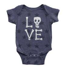 Love Skeleton Bones Infant One-Piece Romper Bodysuit And Toddler T-Shirt - Navy Blue - View 6