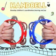 4pcs/Set Four-Bell Tambourine, Perfect For Stage Performance, Dance Party, Musical Instrument,Drum Sticks,Star Tambourine,Lollipop Drum,Meditation,Tambourine For Dance,Small Tambourine,Koshi Bell,Drum>Pvc,Foot Tambourine - Multicolor - View 4