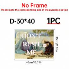 1 tấm áp phích vải bạt, nghệ thuật hiện đại, áp phích và tranh in chân dung nghệ thuật Don't Rush Me Altered, món quà lý tưởng cho hành lang phòng ngủ phòng khách, nghệ thuật treo tường, trang trí tường, trang trí mùa thu, trang trí tường, trang trí phòng, không có khung, áp phích cho phòng, đồ trang trí phòng, trang trí nhà cửa, trang trí phòng thẩm mỹ, trang trí phương Tây, trang trí văn phòng - Nhiều màu - Xem 23