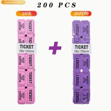 100/200pcsRaffle Tickets, Double Tickets, Event Tickets, Admission Tickets, Class Rewards, Fundraising Activities And Lucky Draws