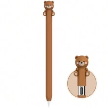Cute Bear Case Compatible With Apple Pencil Pro And 2nd Generation And Apple Pencil (USB-C) , Silicone Protective Cover Sleeve With Apple Pencil 1st Generation