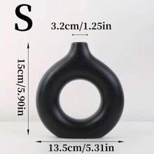 1/2/3 件黑色塑料甜甜圈花瓶，塑料花瓶适用于家居装饰，极简主义波西米亚风格装饰，适用于婚礼晚宴桌派对客厅办公室卧室、节日礼物、圣诞礼物 - 彩色 - 查看 13