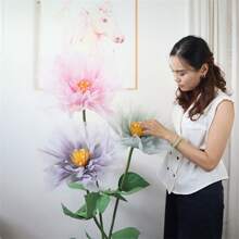 1 bông hoa mẫu đơn nhân tạo cỡ lớn dùng trang trí cổng cưới, phông nền hoa giả cho trưng bày cửa hàng, đạo cụ studio, đồ thủ công DIY, trang trí phòng khách, trong nhà/ngoài trời, quà tặng ngày Valentine (Không bao gồm lá và cành) - Nhiều màu - Xem 5