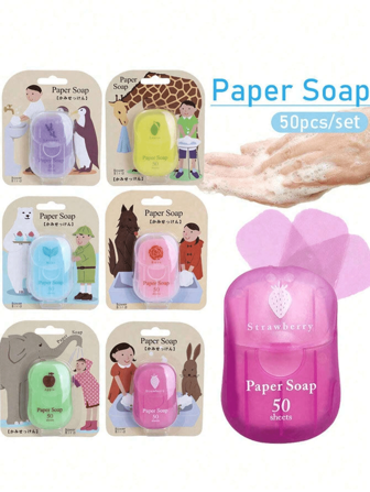 1 Piece Of Disposable Mini Travel Soap Flakes 50PCS, 6 Scented Cartoon Sets To Choose From, Portable Hand Sanitizer Tablets For Outdoor Travel, Portable Hand Sanitizer Tablets For Students, Boxed Disposable Travel Mini Bear Soap Tablets, Stain-Free Soap Tablets For Students, Convenient Travel Soap Flakes, Multi-Purpose Toilet Paper, Soap Flakes Travel Essentials Travel Accessories Travel Must Haves Beach Vacation Summer Holiday School Accessories Back To School Supplies Stuff