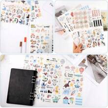 4 张剪贴簿贴纸，各种图案婴儿剪贴簿贴纸幼儿剪贴簿贴纸女婴男孩贴纸孕妇贴纸新生儿洗澡贴纸婴儿剪贴簿用品 - 彩色 - 查看 5