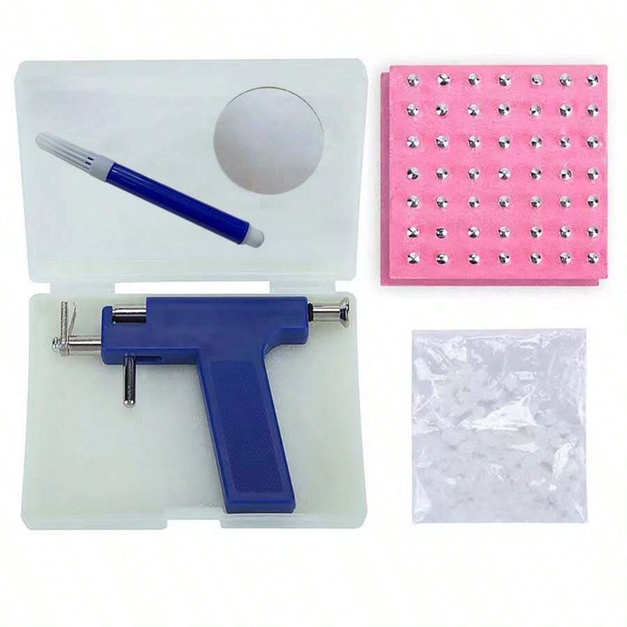 98pcs Professional Ear Piercing Gun Set Includes Steel Ear Studs