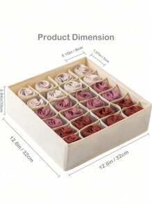 1 pieza Organizador de ropa interior tipo cajón con 24 compartimientos, organizador de almacenamiento de sostenes y calcetines para uso doméstico, decoración del hogar, decoración de dormitorio