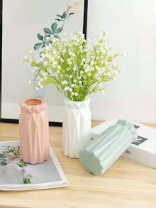 1 chiếc bình hoa trang trí màu trắng theo phong cách Scandinavia, thích hợp cho văn phòng, phòng ngủ, phòng ăn, nhà bếp, có thể dùng để trang trí hoa giả, không bị biến dạng hoặc phai màu, trang trí nhà cửa, bình hoa, đồ trang trí ở giữa bàn, trang trí bàn ăn, trang trí nhà cửa, trang trí nhà bếp, trang trí Halloween, trang trí phòng, trang trí Giáng sinh, trang trí tiệc, đồ thủ công trang trí, đồ trang trí bàn làm việc, đồ trang trí bàn, quà tặng tiệc, đồ trang trí Halloween, đồ trang trí Giáng sinh, quà tặng Halloween, quà tặng Giáng sinh. - Nhiều màu - Xem 3