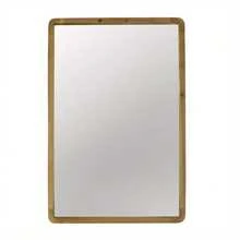 24"X36" Rectangle Wood Mirror, French Country Modern Farmhouse Posters Italian Countryside Wall Decor For Living Room Bedroom Entryway - 棕色+木色+玻璃 - 查看 7