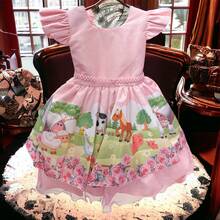 Vestido Infantil Menina Fazendinha Rosa 1 Ao 4 Luxo Promoção - Rosa Bebê - Visão 2